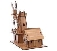 Gadpiparty Stem Windmill Science Kit DIY Assembly Craft Model with Handmade Windmill House Educational Science Experiment Enhancing Problem Solving and Spatial Skills
