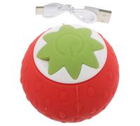 Gadpiparty Strawberry Shaped Interactive Cat Electric Rolling Ball 5v 1a | ABS Build, Type C Charging, Prey-like Movement, Indoor Carpet Play for Cats, Kittens and Puppies
