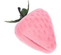 Gadpiparty Strawberry Shaped Jewelry Box for Necklace and Ring Storage, Pink Flocking Material, Compact and Artistic Design, Convenient to Carry and Well Organised, for Travel and Desktop