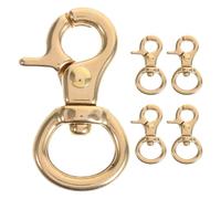 Gadpiparty Swivel Lobster Claw Clasps Securely Holds Items Brass 5pcs with 360° Rotating Snap Hook, Elegant Japanese Style for DIY Purse Bag Accessories and Outdoor Uses