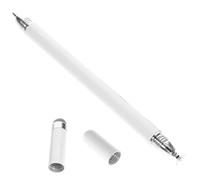 Gadpiparty Three-in-one Capacitive Stylus Pen for Smartphone and Tablet Users, White Multi-function Screen Touch Writing Pen Compatible with Capacitive Touchscreen Devices