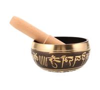 Gadpiparty Tibetan Singing Bowl Set Beautiful Aesthetic Design with Wooden Mallet, Copper Sound Bowl Handicraft Unique Sound to Calm the Mind for Yoga Relaxation and Meditation for Home Use