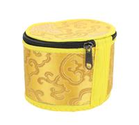 Gadpiparty Tibetan Singing Bowl Storage Bag with Handmade Embroidery, Supple Cotton Carrying Case for Buddhist Meditation, Sturdy and Beautiful Gold Holder for Sound Bowls Random Color