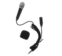 Gadpiparty Tiny Microphone Handheld Phone Microphone with Aluminium Magnesium Alloy Body Beautiful Design Compact Size for Language Training and Recording in Black