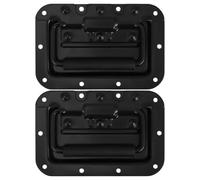 Gadpiparty Tool Box Handles Stylish and Sophisticated Look Iron 2pcs Black Spring Loaded with Easy Installation and Laborsaving Design Tool Chest Pull Handles for Travel and Business Trips