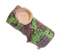 Gadpiparty Tortoise Hideaway Resin Lizard Cave with Basking Platform for Bearded Dragon, Space-saving Food Dish Suitable for Snakes and Turtles in Different Terrarium Setups as Gecko Tank