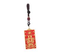 Gadpiparty Traditional Brass Feng Shui Keychain Pendant with Heavenly Official Blessing Design Luck Amulet for Prosperity and Fortune Portable Home Decor Charm for Year Celebrations