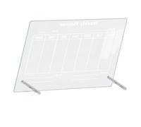 Gadpiparty Transparent Acrylic Memo Board Reusable Writing Surface for Home and School Versatile Tabletop Note Board for Messages and Decoration Includes Advertising Pins