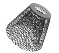 Gadpiparty Trapezoid Hollow Metal Wire Cage Lampshade, Matte Black Mesh Pendant Lamp Shade for Ceiling Light, Industrial Geometric Hanging Light Cover for Home and Bar, 150x130mm