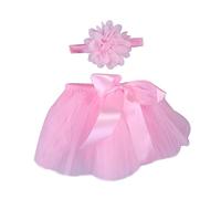 Gadpiparty Tutu Skirt for Months Breathable Crochet Clothes with Headband Soft Photography Prop Costume for Newborn Photoshoot and Shower Gift