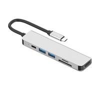 Gadpiparty Type Adapter for Laptops Computers Portable Multi Function Docking Station with Video Output Pd Charging USB C Compatible with All Devices