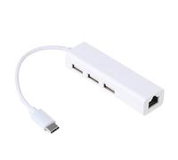 Gadpiparty Type-c Ethernet Lan Adapter with Usb Hub Usb-c for Plus Note Stable Wired Connection Otg Support for Mouse Keyboard and Data Transfer