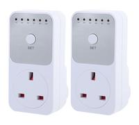 Gadpiparty Uk Plug-in Mechanical Countdown Timer Switch 2 Pack Adjustable 1-10 Hour Auto Shut off for Household Appliances Fans Lights Energy Control