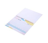 Gadpiparty Undated Spiral Habit Tracker Planner with Goal Journal for Daily Weekly Monthly Tracking Reusable Safe Design Minimalist Light Yellow and White Habit Planner for Self-discipline