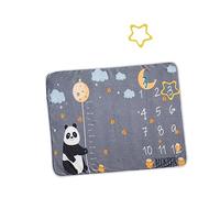 Gadpiparty Unique Photo Blanket for Girl Boy Milestone Frame Newborn Photography Mat Memory Keepsake Blanket