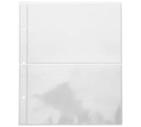 Gadpiparty Universal 3-Ring Binder Banknote Album Pages, 10 Protective Sleeves with 2 Rows for Paper Money and Currency Storage, Suitable for Collectors and Currency Handling