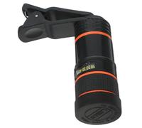 Gadpiparty Universal Clip-on Smartphone Lens 8x Long-focus Monocular Telescope Lens Macro Function for Mobile Phone Photography Black