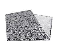 Gadpiparty Universal Cotton Linen Washer Cover, Dustproof Protective Cloth for Single Door Washing Machine, Navy Blue Fish Scale Pattern, 55x130cm, Appliance Protection for Home Laundry