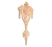 Gadpiparty Unpainted Wood Applique Carved Onlay for Furniture Decoration Baroque Style Vertical Corner Design Wooden Cabinet and Door Embellishment Easy to Install Woodcarving Decal for