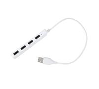 Gadpiparty Usb 2.0 4 Port Hub Converter Adapter for Laptop Pc Multi-interface Usb Extension Splitter with Plug and Play Ultra-thin White for Office and Travel Use
