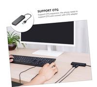 Gadpiparty USB Adapter Station 4-Port USB 2.0 Hub Splitter 0.5m Extension OTG Support Plug and Play for Laptop and Computer