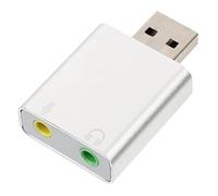 Gadpiparty Usb Audio Adapter External Sound Card Headphone and Microphone Jack Compact and Lightweight Design for Gaming Music and Movie Streaming