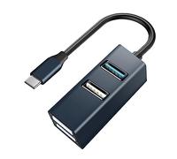 Gadpiparty Usb Data Hub Port Type-c Expansion Dock Aluminum Alloy Usb Hub for Laptop and Devices Portable Intelligent Driver Compatibility