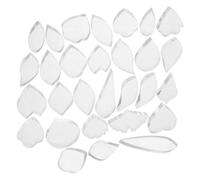 Gadpiparty Velvet Flower Versatile Craft Templates Wire Bending Templates DIY 29pcs Plastic Petal and Leaf Molds, Long Point and Large Fan Shapes for Consistent Results for Card Making