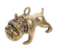 Gadpiparty Vintage Brass Bulldog Keychain Pendant Charm for DIY Keyring Hanging Decor, Animal Bag Hanging Ornament Accessory for Crafts