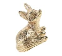 Gadpiparty Vintage Brass Fox Cabinet Knobs Retro Brass Drawer Handles for Wardrobe and Furniture Antique Animal-Themed for Kitchen Cabinets