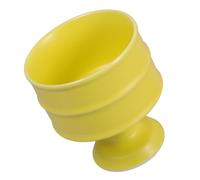 Gadpiparty Vintage Ceramic Candle Holder High Footed Porcelain Candlestick for Wedding Table Centerpiece Dining Decor Yellow with Extended Burn and Heat Resistant Design