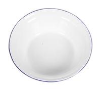 Gadpiparty Vintage Enamel Fruit Pie Dish with Large Capacity, Round Deep Plates for Dinner, Sturdy and Versatile Serving Tray, Classic Retro Style White Enamel Baking Pan for Oven