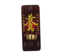 Gadpiparty Vintage Magnetic Doorbell with Brass Chime Rustic Wooden Hanging Door Bell for Home and Shop Entrance Clear Resonant Sound Easy Self-Adhesive Installation Door Entry Chime