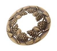 Gadpiparty Vintage Metal Candle Jar Lid Cover with Built In Aroma and Embedded Design Decorative Jar Shade Topper for Scented Candles Cozy Bronze Pinecone Accent for Home Ambiance