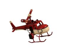 Gadpiparty Vintage Red Iron Biplane Model Classic Retro Style, Home Decor Aircraft Model Crafted from Iron Sheet, for Company Or Home Display