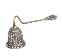 Gadpiparty Vintage Rhinestone Candle Snuffer Zinc Alloy with Long Handle | Safe Extinguishing for Jar Candles, Reduces Smoke and Soot, Golden Metal Finish, Living Room Ambiance