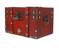 Gadpiparty Vintage Wooden Lockable Storage Box for Household and Office Use, Portable Carry Design with Synthetic Material, Suitable for Storing Phone, Pen, and Small Items in Living Room Or