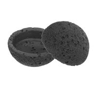 Gadpiparty Volcanic Stone Lidded Serving Bowl for Desserts and Appetizers | Stone Finish, Hollow Spherical Dome Form, Compact Countertop Use, Spill-free Serving for Home Entertaining