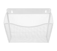 Gadpiparty Wall File Holder White Wall-mounted Organizer Basket for Files Magazines and Documents Space-saving Hanging Document Holder for Office Classroom Cabinets Multifunctional Mail