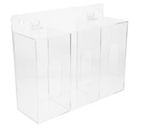 Gadpiparty Wall Mounted Acrylic Glove Dispenser Box to Maintain Clean Work Area with 3 Grid Design Sturdy Construction and Accommodate Glove Sizes for Laboratory Use for Researchers