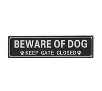 Gadpiparty Warning Beware of Dog Sign Garden Caution Sign with Font Safety Plaque for Gate Keep Closed Reminder for Visitors and Neighbors