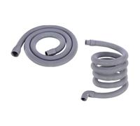 Gadpiparty Washing Machine Drain Hose Kit for Full Automatic Drum Washing Machine, Ev pe Material, Includes 2m Straight and 2m Elbow Outlet Pipes, Explosion-Proof and Sturdy Replacement