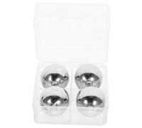 Gadpiparty Whisky Ice Stones Reusable Beverage Cooling Rocks Silver round Ice Blocks 5 Pcs Stainless Steel That Will Not Affect Flavour for Kinds of Drinking