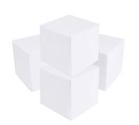 Gadpiparty White Foam Craft Cube Blocks Can be Pinned and Glued 4pcs Square Shape for Modeling and Crafting for DIY Arts and Cake Dummy Practice