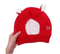 Gadpiparty Winter Knit Dog Hat with Bunny Ears for Large Breeds Soft Warm Headwear for Golden Retrievers Windproof Cozy Beanie for Pets for Winter Dress Up and Costume Parties