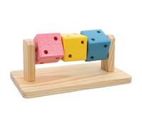 Gadpiparty Wood Hamster Platform Chew Hamster Wooden Cube Stimulates Curiosity Maintains Dental Health Natural Wood Cage for Gerbils Dwarf Owners
