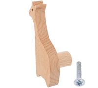 Gadpiparty Wooden Animal Cabinet Pulls for Room Decor, Solid Beech Wood Giraffe Shape Handles with Break and Wear Resistance, Suitable for Cabinet and Wardrobe Doors with Screws Included