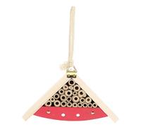Gadpiparty Wooden Bee Habitat with Painted Pink Finish Outdoor Insect Shelter for Bees and Ladybirds Smooth Surface Protects Wings Suitable for Garden Use