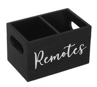 Gadpiparty Wooden Desk Organizer Remote Control Storage Box with Compartments for Bedroom, Living Room and Office Rustic Media Remote Holder for TV and Small Devices