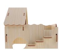 Gadpiparty Wooden Guinea Pig House for Small Animals Bite-resistant Multipurpose Pet Habitat in Khaki Colour for Training the Pet